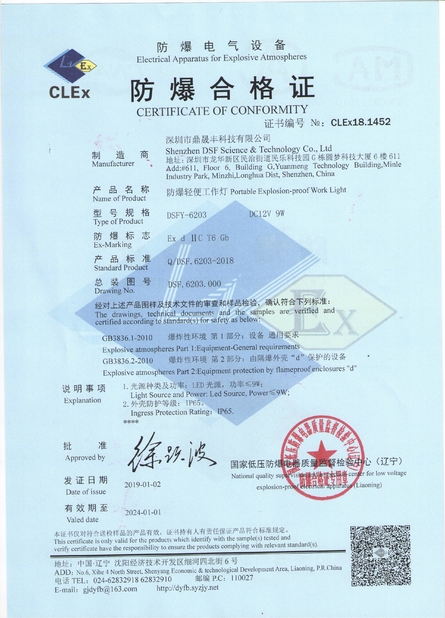 China Shenzhen DSF Science&amp;Technology Co., Ltd. Certificações